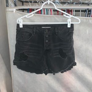 Black High-Waisted Shorts